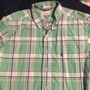 Green Plaid Shirt AEO